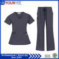 Дешевые Индивидуальные моды больницы медицинской Униформа скрабы для ухода (YHS113)